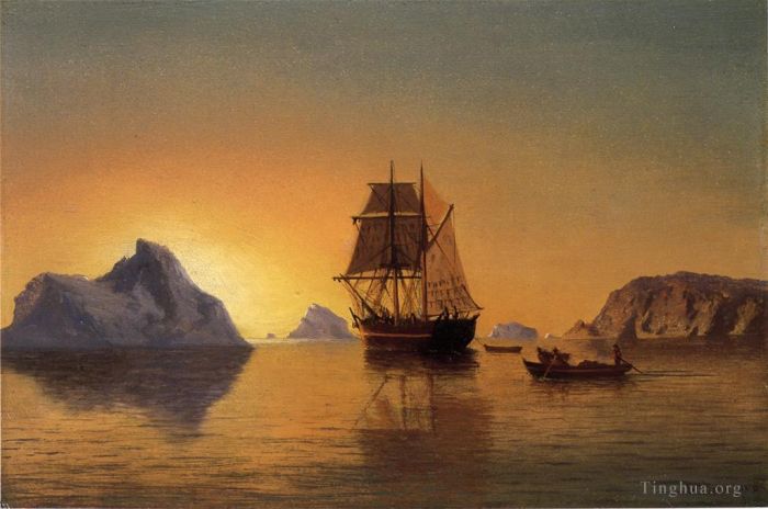 William Bradford Peinture à l'huile - Une scène arctique