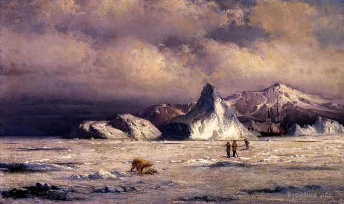 William Bradford Peinture à l'huile - Envahisseurs de l'Arctique