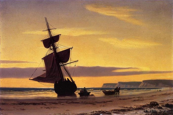 William Bradford Peinture à l'huile - Scène côtière