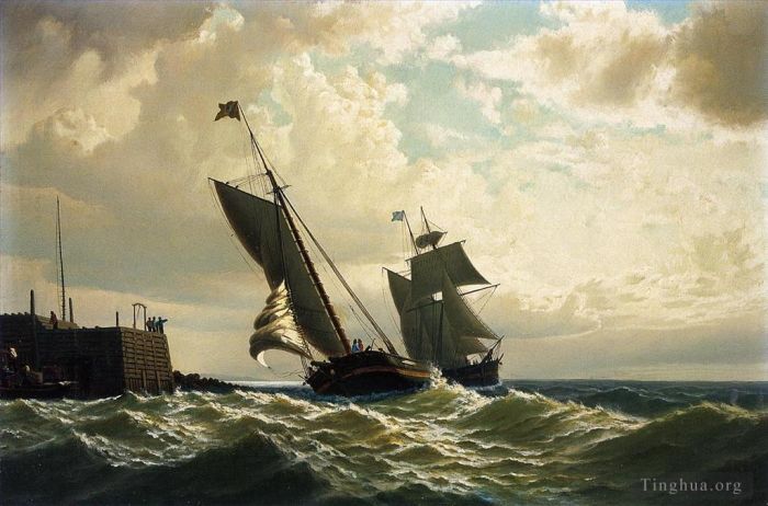 William Bradford Peinture à l'huile - Faire un port