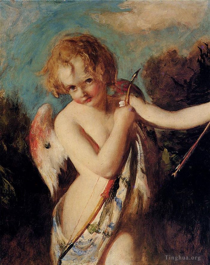 William Etty Peinture à l'huile - Cupidon