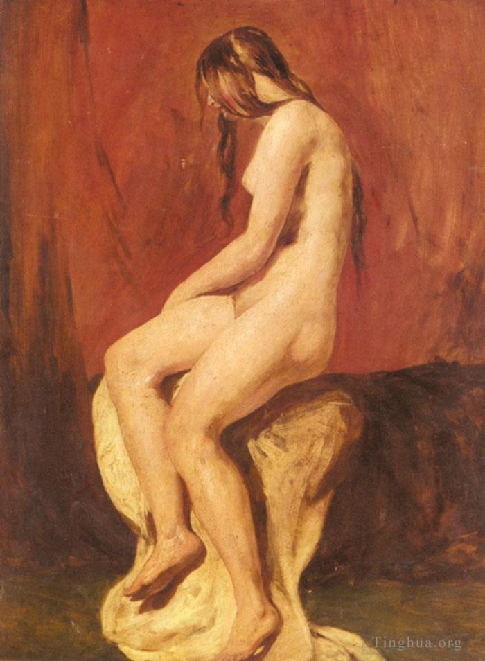 William Etty Peinture à l'huile - Etude d'un nu féminin