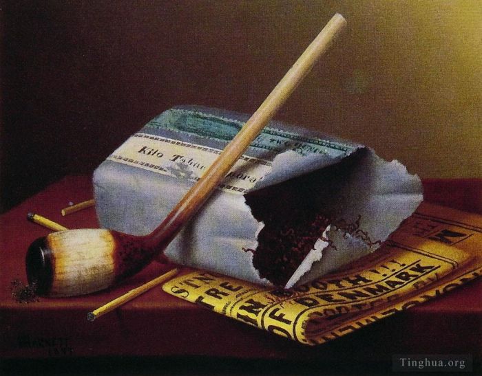 William Michael Harnet Peinture à l'huile - Une fumée dans les coulisses