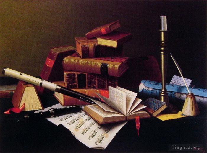 William Michael Harnet Peinture à l'huile - Musique et littérature