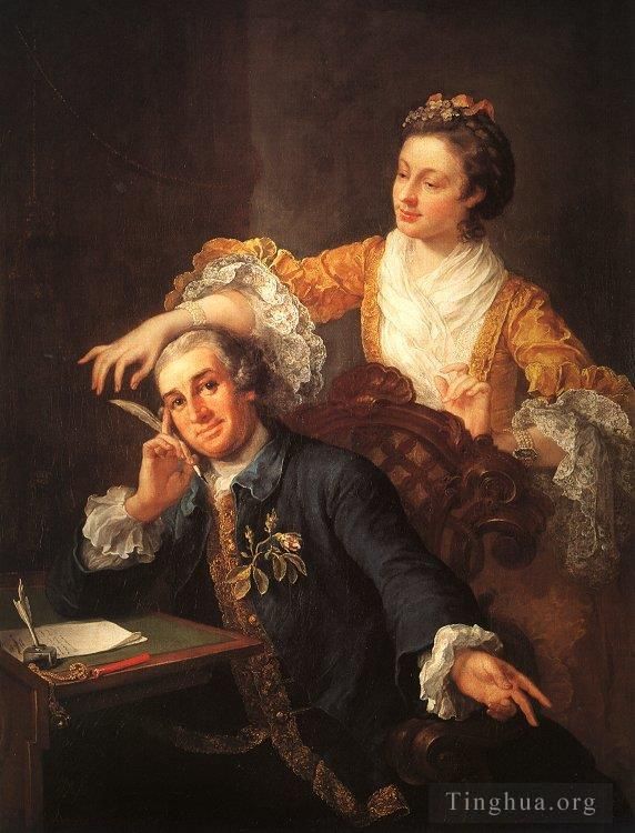 William Hogarth Peinture à l'huile - David Garrick et sa femme