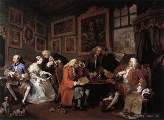 William Hogarth Peinture à l'huile - Mariage à la mode