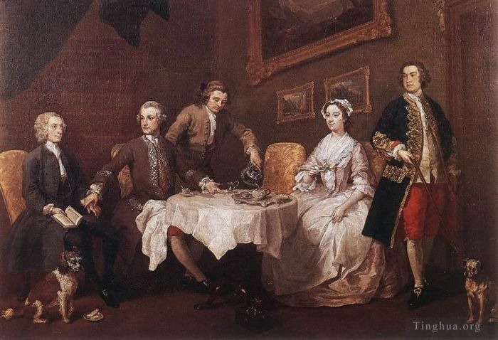 William Hogarth Peinture à l'huile - La famille Strode