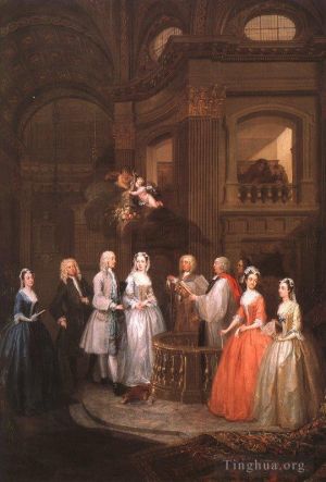 William Hogarth œuvres - Le mariage de Stephen Beckingham et Mary Cox