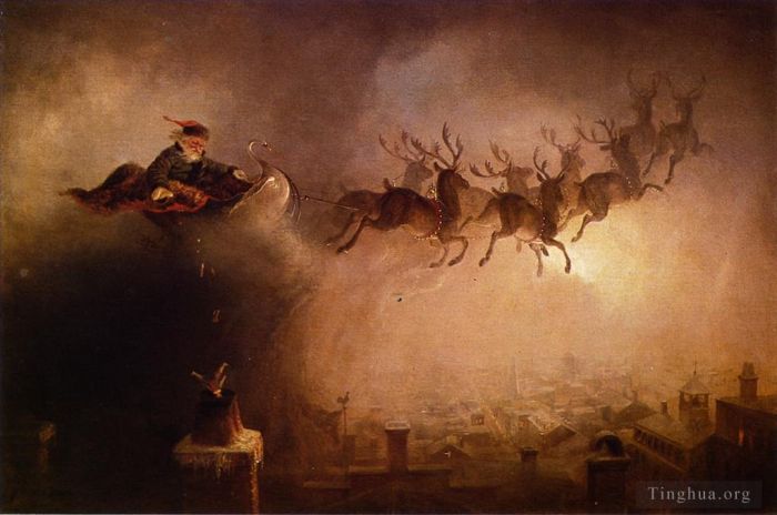 William Holbrook Beard Peinture à l'huile - le père Noël
