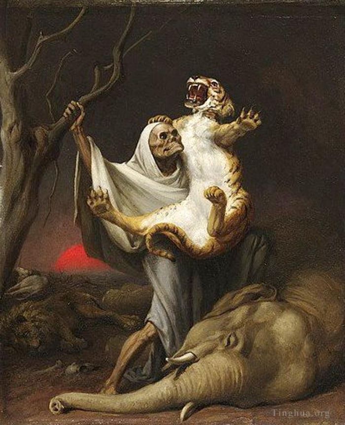 William Holbrook Beard Peinture à l'huile - Le pouvoir de la mort