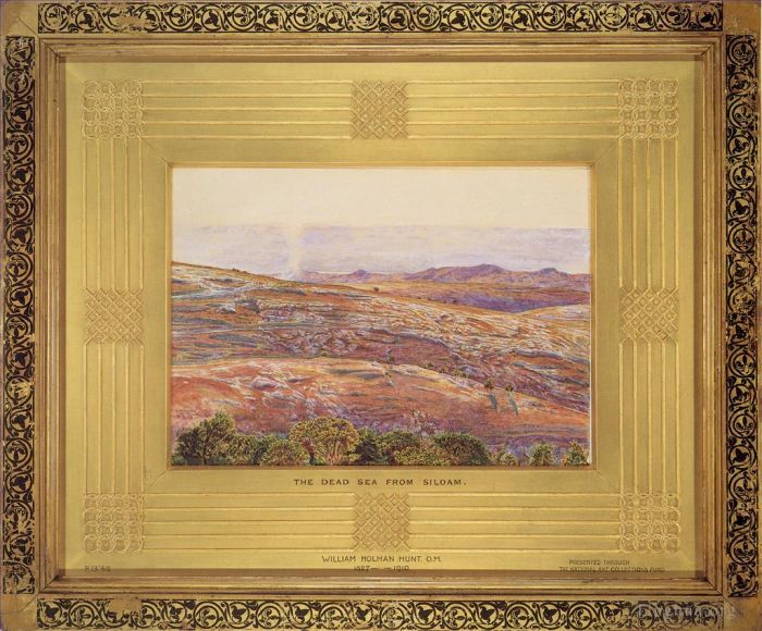 William Holman Hunt Peinture à l'huile - La mer Morte depuis Siloé