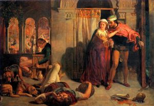 William Holman Hunt œuvres - La fuite de Madeline et Porphyro pendant l'Ivresse assistant au Reve