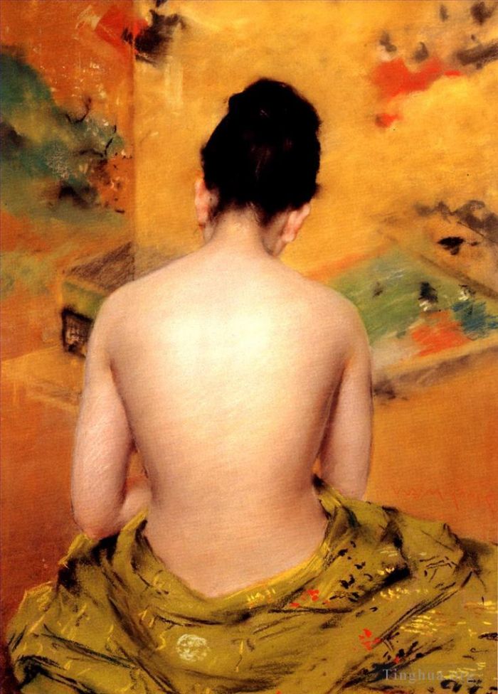 William Merritt Chase Peinture à l'huile - Dos d'un nu
