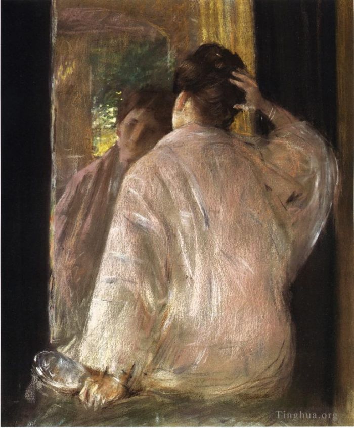 William Merritt Chase Peinture à l'huile - Miroir Dorothée