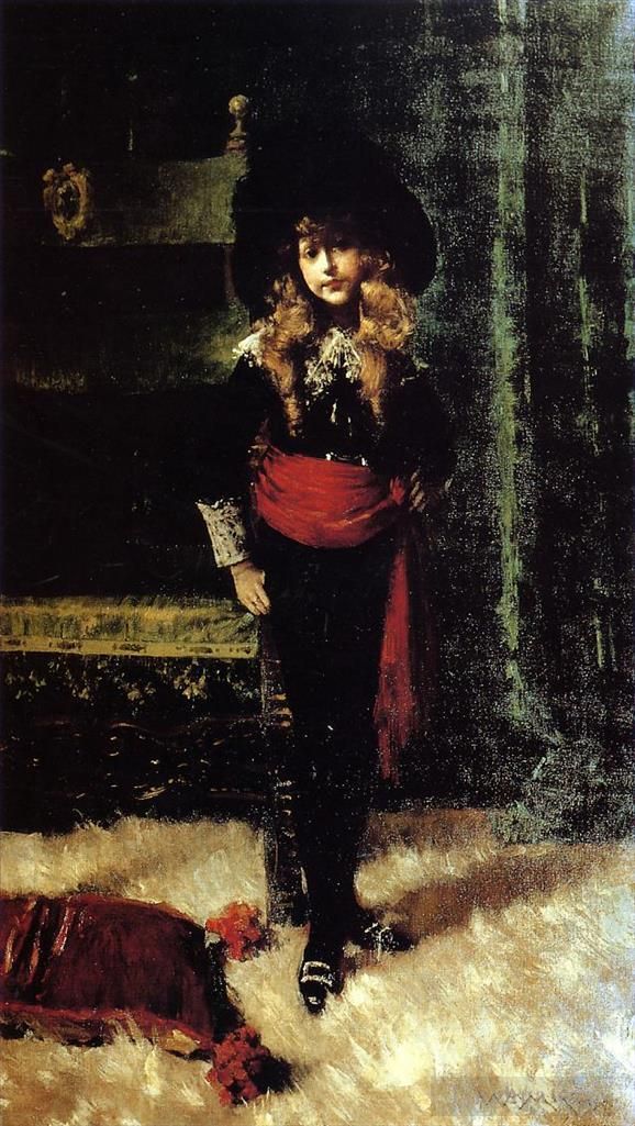 William Merritt Chase Peinture à l'huile - Elsie Leslie Lyde dans le rôle du petit Lord Fauntleroy