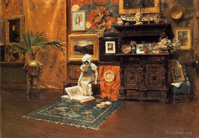 William Merritt Chase Peinture à l'huile - Dans l'atelier 1881