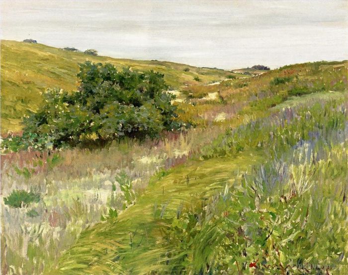 William Merritt Chase Peinture à l'huile - Paysage des collines de Shinnecock