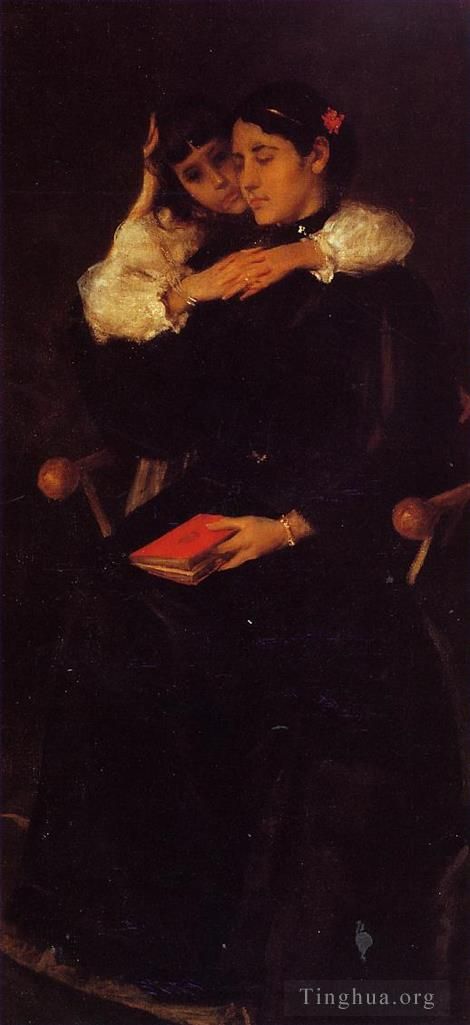 William Merritt Chase Peinture à l'huile - Mme Chase et Cosy