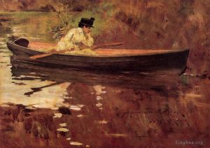 William Merritt Chase œuvres - Mme Chase à Prospect Park