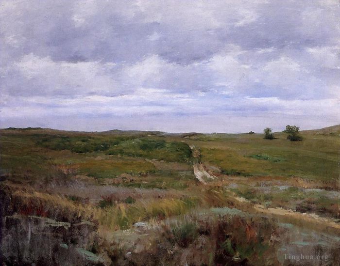 William Merritt Chase Peinture à l'huile - Au dessus des collines et loin de là