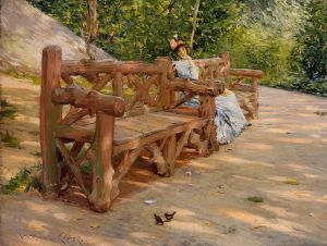 William Merritt Chase œuvres - Park Bench alias Une heure d'inactivité dans le parc Central Park