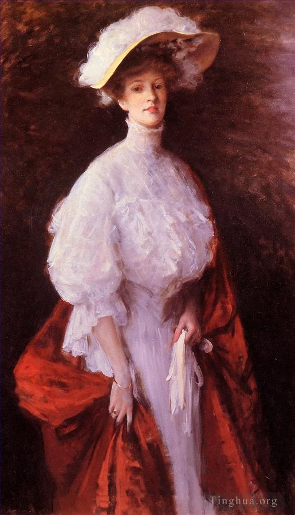 William Merritt Chase Peinture à l'huile - Portrait de Miss Frances