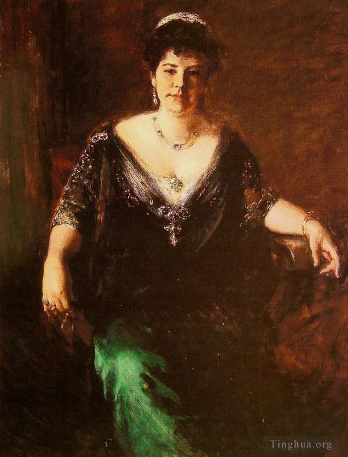 William Merritt Chase Peinture à l'huile - Portrait de Mme