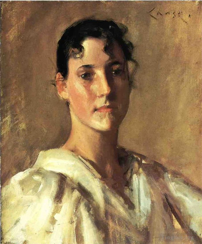 William Merritt Chase Peinture à l'huile - Portrait de femme2