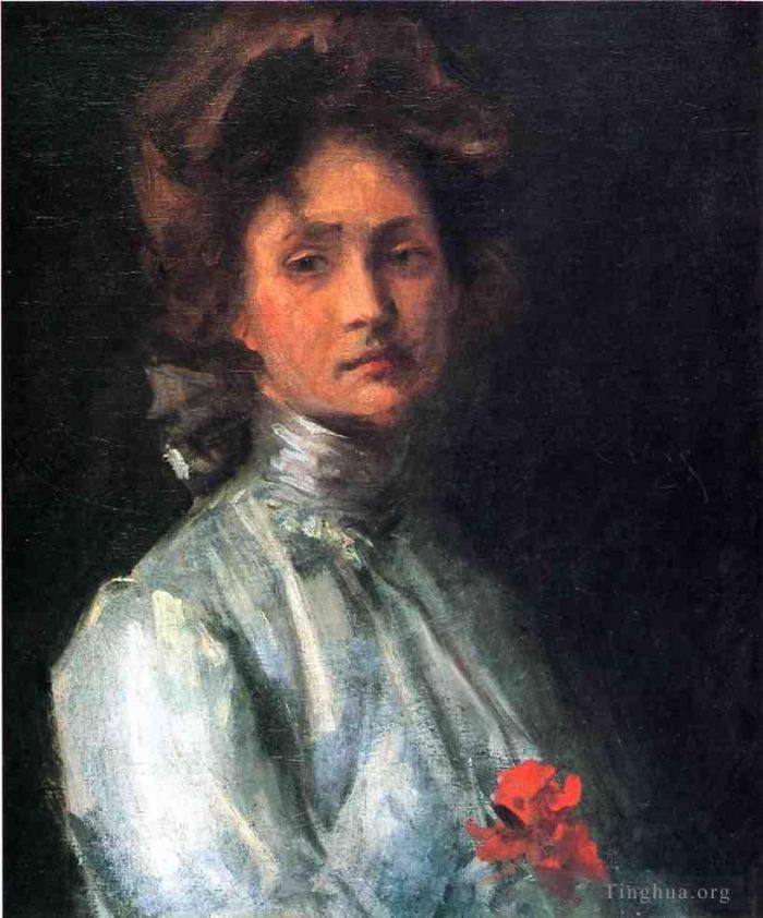 William Merritt Chase Peinture à l'huile - Portrait d'une jeune femme