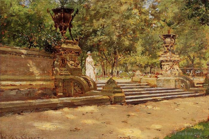 William Merritt Chase Peinture à l'huile - Prospect Park Brooklyn