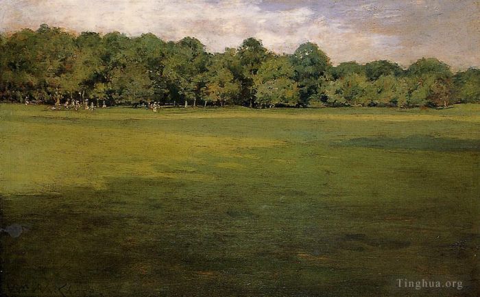William Merritt Chase Peinture à l'huile - Prospect Park alias Croquet Lawn Prospect Park
