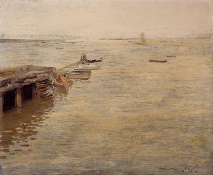 William Merritt Chase Peinture à l'huile - Bord de mer alias A Grey Day