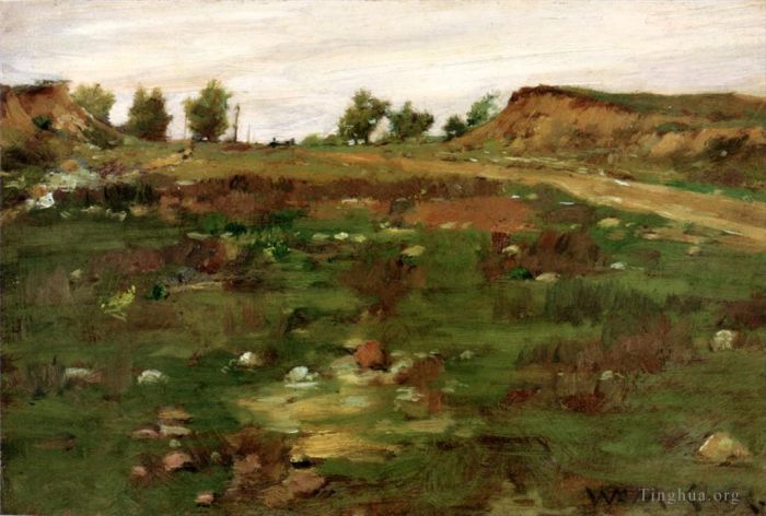 William Merritt Chase Peinture à l'huile - Collines de Shinnecock 1895