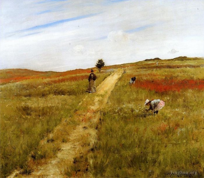 William Merritt Chase Peinture à l'huile - Shinnecock Hills alias Shinnecock Hills Automne