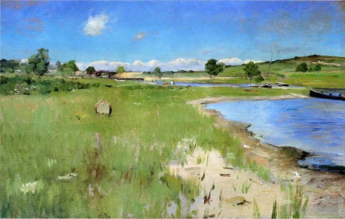 William Merritt Chase Peinture à l'huile - Collines Shinnecock depuis Canoe Place Long Island