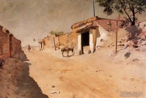 William Merritt Chase œuvres - Village espagnol
