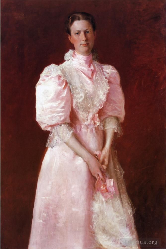 William Merritt Chase Peinture à l'huile - Étude en rose alias Portrait de Mme Robert P McDougal