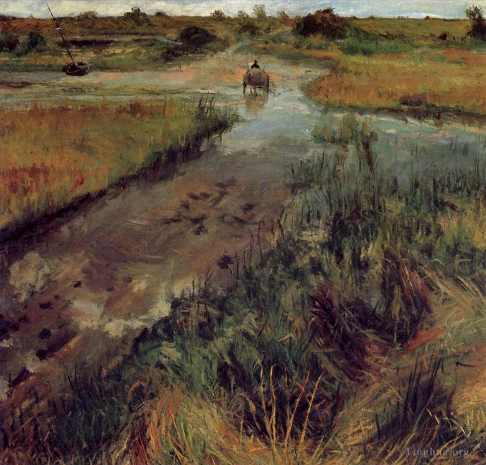 William Merritt Chase Peinture à l'huile - Ruisseau gonflé à Shinnecock 1895