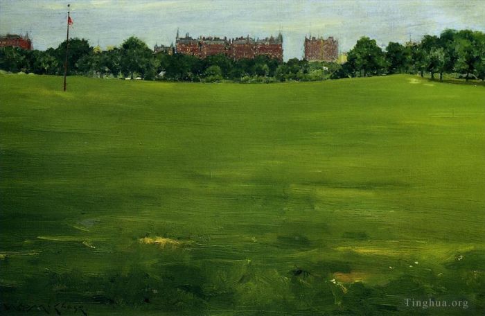 William Merritt Chase Peinture à l'huile - Le parc central commun
