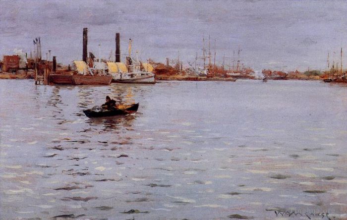 William Merritt Chase Peinture à l'huile - La rivière de l'Est