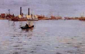 William Merritt Chase œuvres - La rivière de l'Est