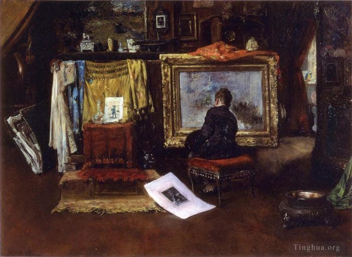 William Merritt Chase Peinture à l'huile - Le studio intérieur de la dixième rue