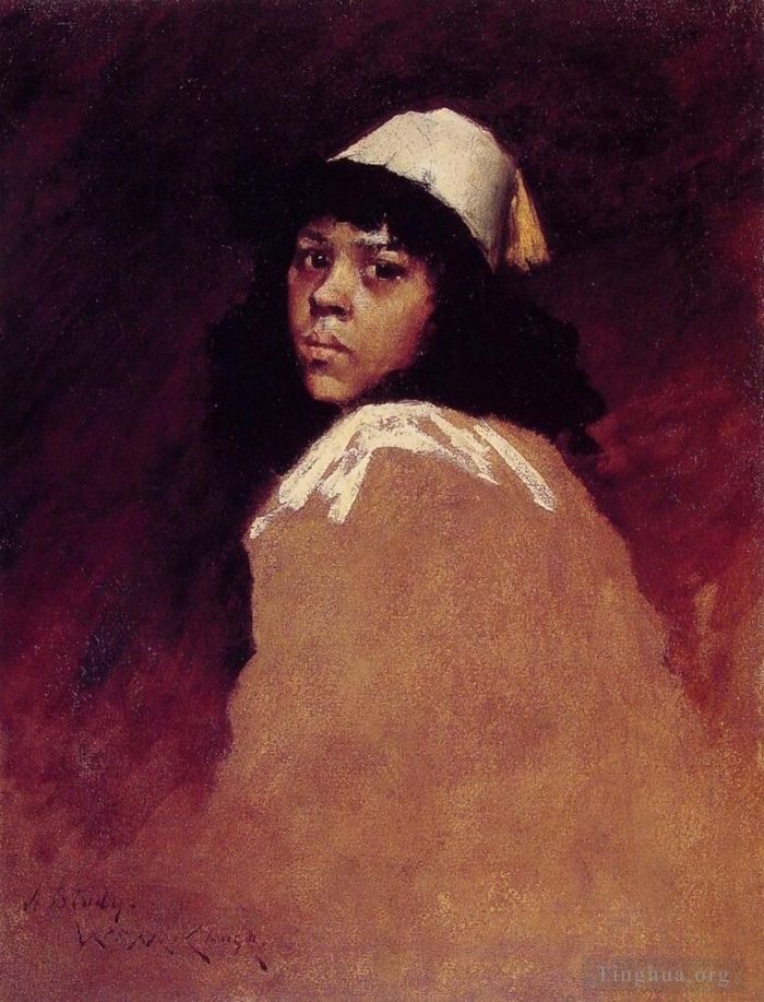 William Merritt Chase Peinture à l'huile - La fille marocaine