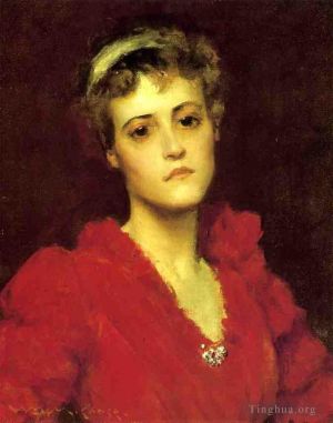 William Merritt Chase œuvres - La robe rouge
