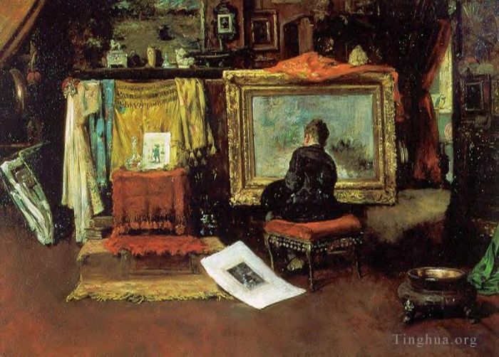 William Merritt Chase Peinture à l'huile - Le studio de la dixième rue