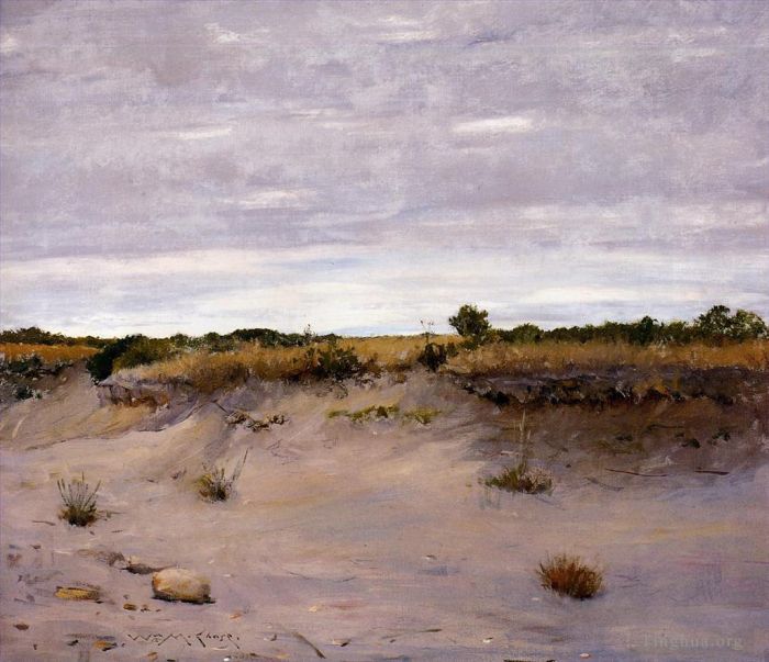 William Merritt Chase Peinture à l'huile - Sables balayés par le vent Shinnecock Long Island