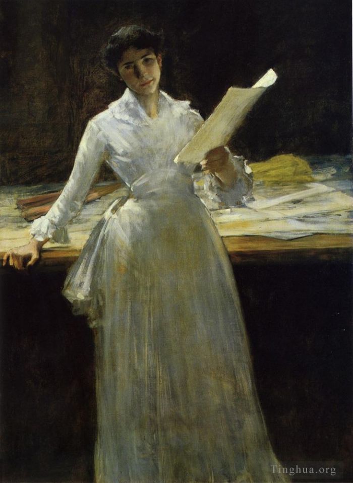 William Merritt Chase Peinture à l'huile - Femme 1885