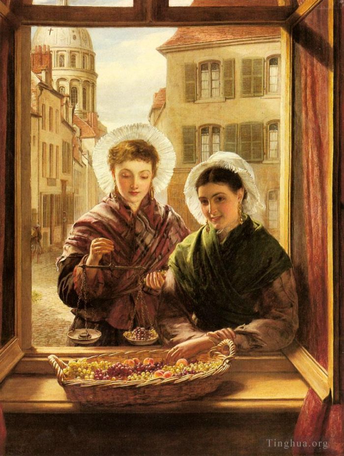 William Powell Frith Peinture à l'huile - À ma fenêtre Boulogne