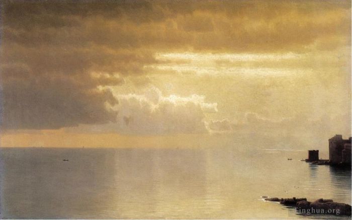 William Stanley Haseltine Peinture à l'huile - Un Menton marin calme