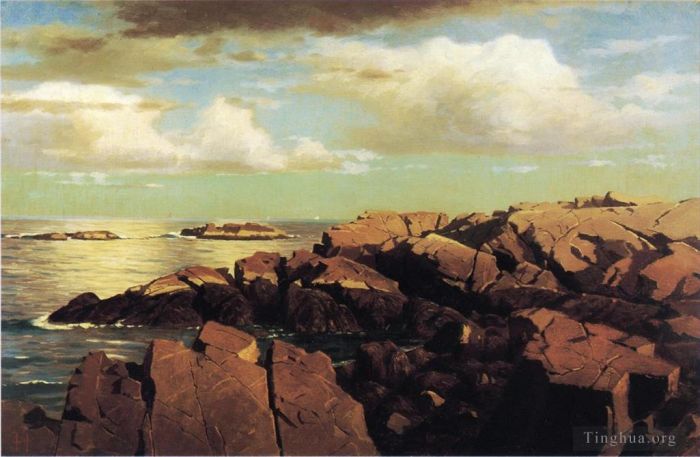 William Stanley Haseltine Peinture à l'huile - Après une douche Nahant Massachusetts